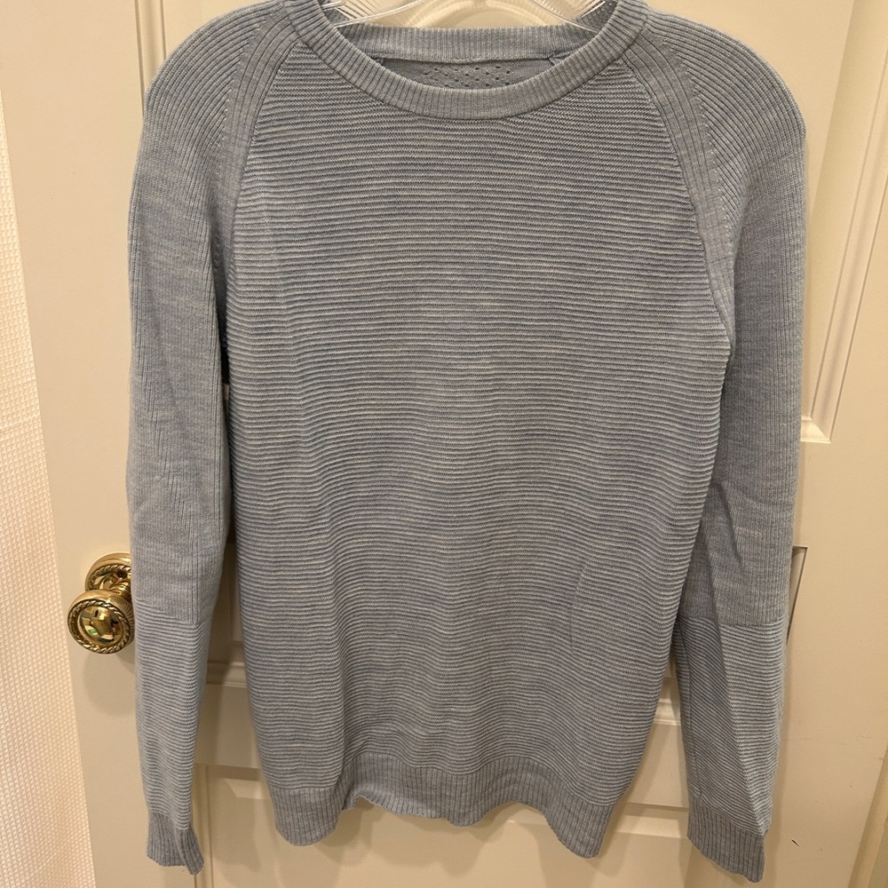 Lululemon Womens Simply Wool Pullover Sweater in Heathered Blue